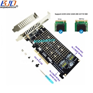 <span class=keywords><strong>PCI</strong></span> Express PCIe 3,0 X8 PCl-E 4,0 8X a Dual 2 NGFF M.2 Key-M Key B + M Slot 2280 M2 NVME SSD Adaptador convertidor Tarjeta Raid - Product Image 1