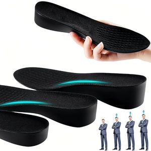 Plus haut PU Inserts chaussure talon ascenseurs hommes femmes jambes inégales chaussure ascenseur équilibreur pour botte de marche <span class=keywords><strong>orthopédique</strong></span> hauteur augmenter semelles - Product Image 2