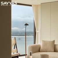 Fenêtre en aluminium et plastique personnalisée SAYYAS avec double vitrage en verre trempé, drainage dissimulé et joints EPDM résistants aux intempéries