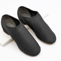 Chaussures de Jazz à enfiler en cuir PU pour femmes et hommes, chaussures de danse, marron et noir, en Stock ue et US