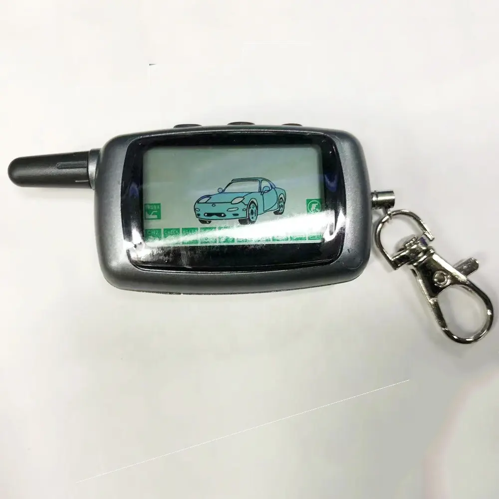 Versione russa A9 2-way LCD di Controllo Remoto Chiave di keychain Della Catena adatto Per starline Auto Sistema di Allarme Bidirezionale a9 Twage Fob