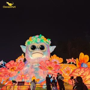 โคมไฟไหมจีนขนาดใหญ่พร้อมไฟ LED - กันน้ำและใช้พลังงานจากแบตเตอรี่ สำหรับเทศกาลคริสต์มาส ดิวาลี วันขอบคุณพระเจ้า และการแสดงโคมไฟ - Product Image 2