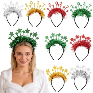 Fascia <span class=keywords><strong>per</strong></span> Capelli Glitterata <span class=keywords><strong>per</strong></span> <span class=keywords><strong>Capodanno</strong></span> 2027 con Stelle Dorate in Lametta, Accessorio <span class=keywords><strong>per</strong></span> Costume da Festa di Fine Anno <span class=keywords><strong>per</strong></span> Donne e Ragazze - Product Image 1