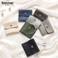 Pochette/Sac à Bijoux en Cuir PU pour Bague, Boucle d'Oreille, Collier, Emballage Cadeau, Personnalisable avec Logo