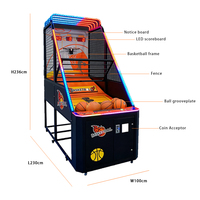 Machine de jeu de tir au basketball de rue d'arcade d'intérieur à monnayeur, certifiée CE, avec support en anglais, pour les 6 ans et plus, personnalisable