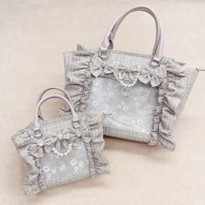 Bolso de mano japonés AnkRouge para hombre, estilo medio, con volantes de piel, portátil, con cierre de cremallera y lazo, forro de poliéster, ideal para verano. - Product Image 4