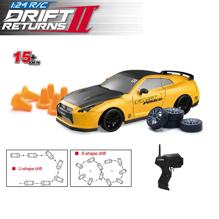 2.4G Mini Drift Rc auto 4WD 1/24 telecomando ad alta velocità 15 KM/H veicolo drift hobby RC auto per bambini regali