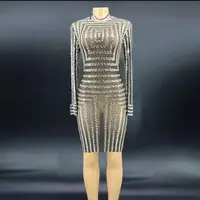 NOVANCE Y2287 весенняя одежда для девочек 2022 блестящее Открытое платье с переводной картинкой с кристаллами сексуальное прозрачное платье для девушек повседневное праздничное