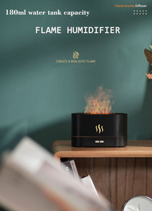 Groothandel DQ701 3D Realistische Vlam Luchtbevochtiger Enkelvoudig Warm Licht Ultrasone Essentiële Olieverdamper <span class=keywords><strong>Mini</strong></span> Bureau Mistmachine - Product Image 5