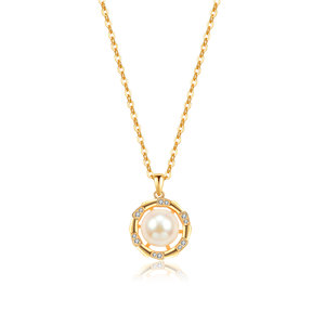 Nouveauté : <span class=keywords><strong>Collier</strong></span> élégant en argent sterling 925 avec incrustation de perles d'eau douce pour femmes, bijoux - Product Image 1