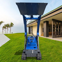 Mini Skid Steer Loader EPA/Euro 5 Diesel Wheel Loader Backhoe Loader dengan Pompa & Mesin Momen Beban Tinggi Garansi 2 Tahun