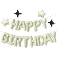 Bannière de ballons Joyeux Anniversaire rose et violet avec logo et lettres, décoration de fête en feuille d'aluminium, pentagramme, pour enfants, hommes, femmes, garçons, filles, réutilisable