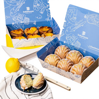 Boîte en papier d'emballage pour tartelettes aux œufs jetables avec logo personnalisé, boîte à dessert pour crème pâtissière, boîte à pâtisserie