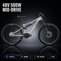Vélo de montagne électrique à suspension intégrale Enduro Trail Downhill 29er M560 Mid Drive 500W 140Nm 4 pistons hydrauliques avec capteur de couple