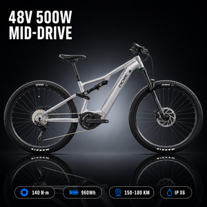 Vélo de montagne <span class=keywords><strong>électrique</strong></span> à suspension intégrale Enduro Trail Downhill 29er M560 Mid Drive 500W 140Nm 4 pistons hydrauliques avec capteur de couple - Product Image 1