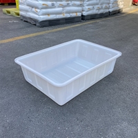 Grand bac de stockage en plastique de qualité alimentaire pour tendon de bœuf, boîte rectangulaire pour produits cuits, PE épais pour poisson, tortue, aquaculture, Oxford peu profond