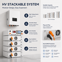 Batterie solaire ESS LiFePO4 hybride haute tension compatible avec onduleur triphasé, conception empilable, sortie 20-30 kW, 150 kWh