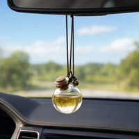 Diffuseur de parfum pour voiture en verre suspendu, rechargeable, pour la décoration intérieure de voiture - Vente en gros