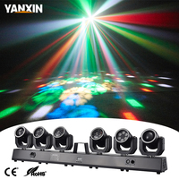 Système d'éclairage de scène mobile tout-en-un 6 projecteurs PAR faisceau laser combinés avec support réglable pour KTV, bar, spectacle en direct, événement