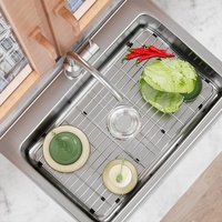 Détachable En Acier Inoxydable Simple Bol Évier De Cuisine Protecteur Centré Vidange Fond Grille Bassin Rack Évier À Vaisselle En Métal Durable