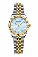Nouvelle arrivée, montre élégante, cadran en nacre, moissanite, montre pour femme, 32 mm, boîtier en acier inoxydable, montres à quartz japonaises