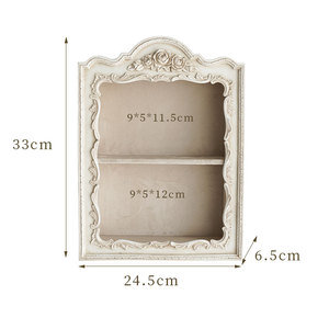 Étagères suspendues sculptées en résine élégante rétro nordique pour étagères murales décoratives rectangulaires rustiques étagère flottante - Product Image 6