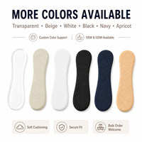 Coussinets de maintien de talon ultra-fins ergonomiques auto-adhésifs 6 couleurs (marine, abricot) pour baskets, mocassins, ballerines, talons OEM