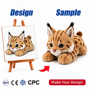 LEVIN TOY FACTORY Fabricant OEM de jouets en peluche personnalisés, animaux en peluche doux, conception de jouets en peluche animaux, <span class=keywords><strong>Bobcat</strong></span> - Product Image 1