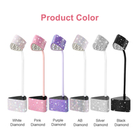 Lampu Kuku UV Tanpa Kabel Diamond 18W Isi Ulang dengan Layar LCD, Lampu Pengering Kuku Portabel untuk Salon & Rumah