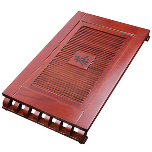 Solid Wood <b>Tea</b> <b>Tray</b> With Stainless Steel Base Drainage Kung Fu <b>Tea</b> Table Heat Resistant Flat Design For Afternoon <b>Tea</b> - Product Image 5