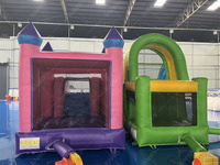 Château gonflable de rebondissement commercial de château de rebond de saut et de glissière pour la maison pleine d'entrain d'enfants combinée