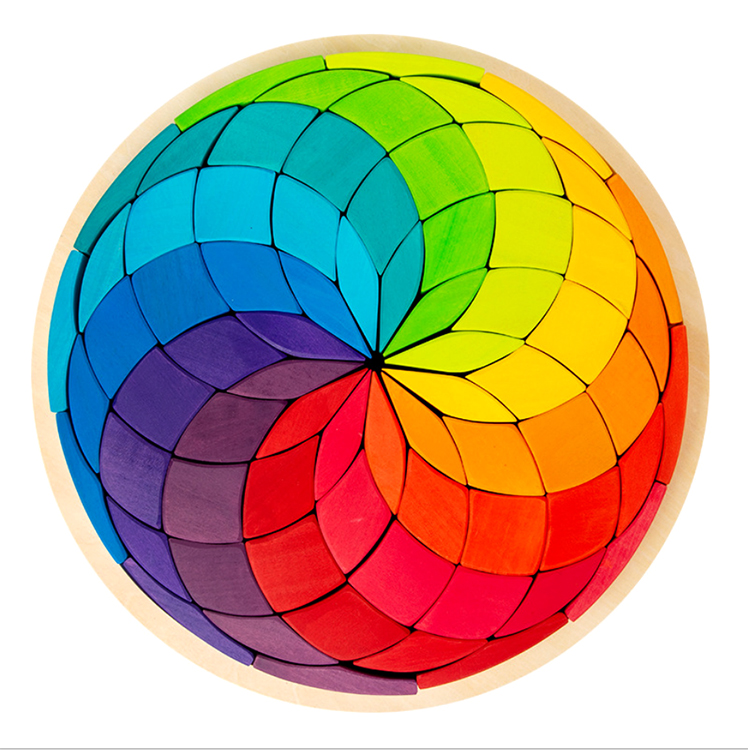 Большая деревянная спиральная головоломка, деревянные радужные игрушки, большая цветная спиральная головоломка, другие деревянные игрушки для детей