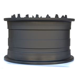 Velg roda Aloi truk khusus <span class=keywords><strong>2</strong></span> buah roda aluminium truk tempa dengan pelek lukisan hitam Matte roda truk 20x11 inci - Product Image 6