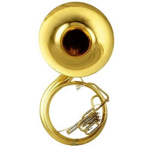 Sousaphone <span class=keywords><strong>Tuba</strong></span> à son grave profond avec tonalité BB, surface laquée or, pistons en acier inoxydable pour utilisation en groupe ou individuelle - Product Image 3