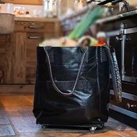 Sac à provisions personnalisé de grande capacité sac d'épicerie réutilisable de supermarché fourre-tout à roulettes portable pour femmes