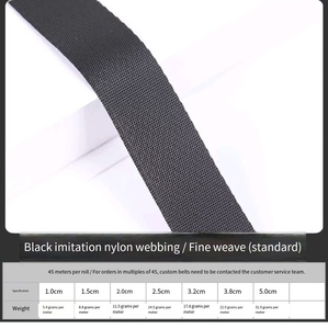 Ceinture de sécurité automobile noire épaisse à 3 points, imitation sangle avec motif en zigzag, en nylon et tissu textile - Product Image 2