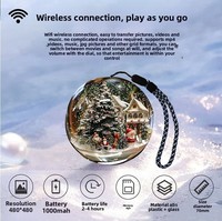 Boule de verre connectée Wi-Fi sans fil 4G, lecture dynamique en boucle d'images et de vidéos, cadeau de Saint-Valentin, ornements polis