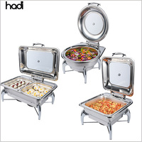 HADI 9L Gouden Chafing Dish RVS Chafing Dish Hydraulische Cateringapparatuur Buffet Warmhoudplaat voor Evenementen