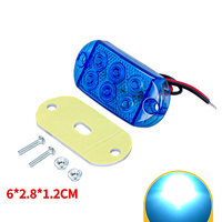 Feux de signalisation latéraux LED 6 LED 12V-80V pour voiture, feux de gabarit ovales avant et arrière pour remorque, bus, fourgonnette, caravane
