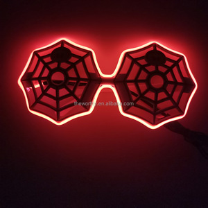 T-Worthy Logo personalizzato Wireless EL Light Glow LED Spider occhiali di Halloween festa di natale decorazioni e regali - Product Image 1