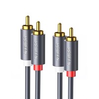 Câble audio UGREEN RCA 2 RCA mâle vers 2 RCA mâle, double tête lotus, universel pour DVD, TV, CD, amplificateur, caisson de basses, haut-parleur