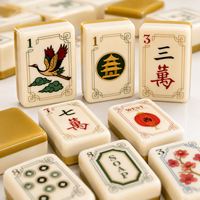 160 tuiles de Mahjong américaines de luxe gravées, style moderne, pour la vente en gros et les commandes en gros