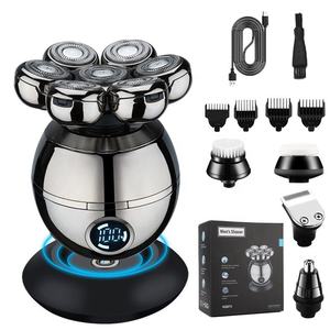 <span class=keywords><strong>Afeitadora</strong></span> Eléctrica Inalámbrica <span class=keywords><strong>con</strong></span> Carga Magnética para Hombre, <span class=keywords><strong>con</strong></span> 7 Cuchillas, Impermeable, Multifuncional, en Oferta - Product Image 1