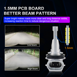 H4 Q36 Led Đèn Pha 90 Wát 10000LM H1 H7 LED bóng đèn xe đèn H11 H8 HB4 Hb3 9005 Đèn pha 6000K Sương Mù Ánh sáng trắng 12V - Product Image 6