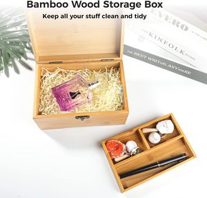 Tự nhiên làm bằng tay tre bao bì hộp lưu trữ, Tre hộp quà tặng hỗ trợ tùy biến của phong cách khác nhau - Product Image 6