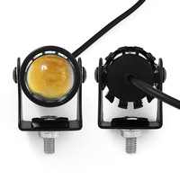 Mini phare de moto Led universel phare double couleur blanc ambre projecteur de moto Led conduite antibrouillard lampe de travail