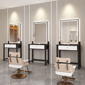 Sevilla Led <b>Mirror</b> Cabinet With Light Touch Switch <b>Rectangular</b> Wooden Modern Design For Commercial Salon Use - Product Image 2