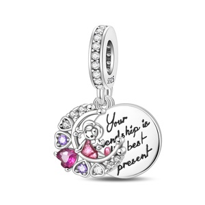 Nuevo Dije Original de Plata de Ley S925 con Diseño de Bolso de Mejores Amigas, Colgante de Amistad para Pulsera DIY, Joyería para Mujer - Product Image 5