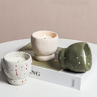 Style nordique ciment aromathérapie bougie tasse décoration de la maison artisanat bougie conteneur autres bougeoirs lanternes et pot