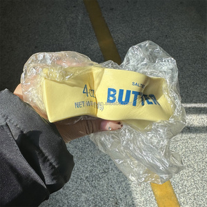 <b>Stick</b> of Butter Block Yellow <b>Milk</b> Print Squishy Food Soft Artificial Cute Cut Model Play Diy Gift Crafts Decoration Toys Square - Product Image 4